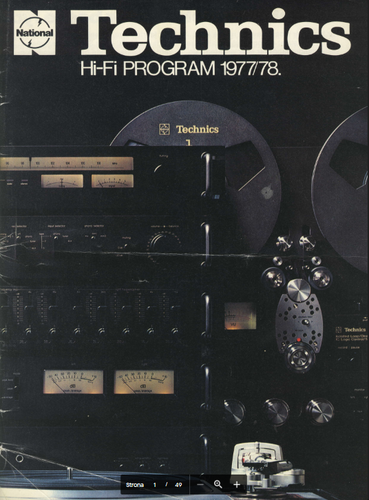 Więcej informacji o „Katalog Technics Hi-Fi Program 1977/78”